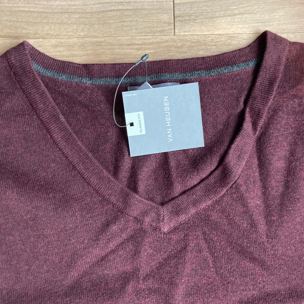 Van Heusen pullover classic fit sweater vest business casual office preppy L - Picture 4 of 17